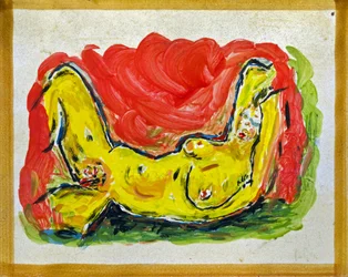 OUTRAGE TO EGON SCHIELE, 2012 (óleo sobre telha cerâmica)