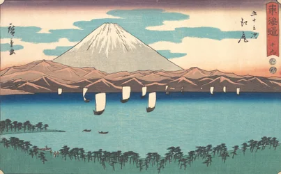 Ejiri, número 19, da série Fifty-Three Stations of the Tokaido Road Tokaido goj..., 1847-52.
