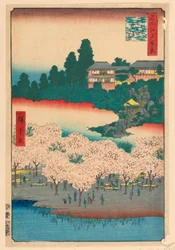 Flower Pavilion, Dango Hill, Sendagi (Sendagi, Dango-zaka Hana-yashiki) Da série Cem vistas famosas de Edo