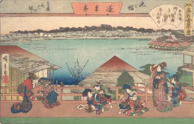 Mulheres..., da série As Cinquenta e Três Estações da Estrada de Tokaido, início do século XX
