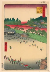 Yatsukoji Junction at Suji-chigai (Suji-chigai-uchi, Yatsukoji) From the Series One Hundred Famous views of Edo