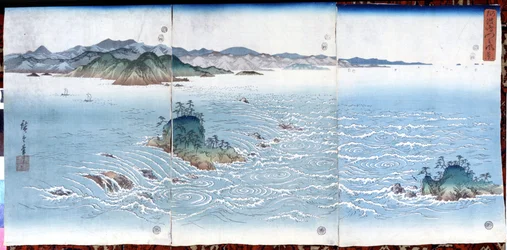 Naruto Gorges a Awa, sd. Impressões de Katswshika (Utagawa) Hiroshige (1797-1858).