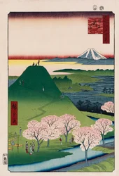 Novo Fuji, Meguro ", da série" Cem vistas de lugares famosos em Edo "