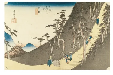 Nissaka: Sayo Mountain Pass da série The Fifty-three Stations of the Tokaido, c.1831-1834 (xilogravura sobre papel)