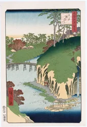 Rio das Cataratas, Oji ", da série" Cem vistas de lugares famosos em Edo "