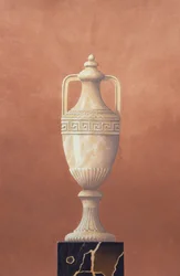 Ânfora de mármore branco