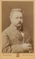 Retrato de Emile Zola 1840-1902.
