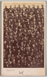 Sem título: heróis militares e líderes políticos franceses, meados da década de 1860.