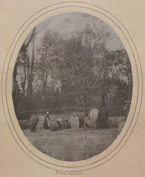 Cena da aldeia Sul da França, c. 1853