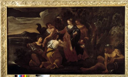 Bíblia: Moisés salva águas (óleo sobre tela)