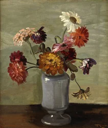Flores num vaso (óleo sobre tela)