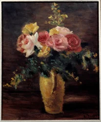 Rosas num vaso