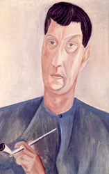Autorretrato, c.1913-14 (óleo sobre tela)