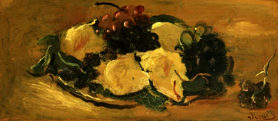 Natureza morta com fruta, c.1925 (óleo sobre papel)