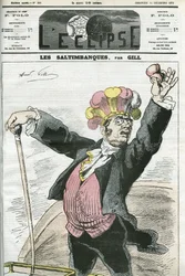 Desenho animado "The Saltimbanks", "rip! Não lutes! ", série sobre charlatães. Capa em "L