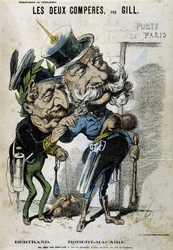 Cartum sobre Napoleão III e Bismarck - por Gill, em "L
