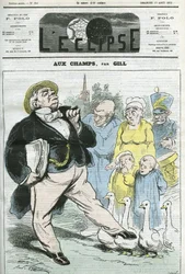 Desenho animado "aux champs". Capa em "L
