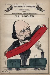 Cartoon of Alfred Talandier (1822-1890) English Politicianfrom 