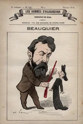 Desenho animado do político francês Charles Beauquier 1833 - 1916 de 