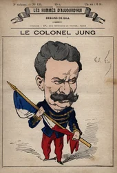 Desenho animado do Coronel Theodore Jung (1833-1896) de 