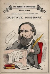 Desenho animado de Nicolas Gustave Hubbard (1828-1888) Economista político inglês de 
