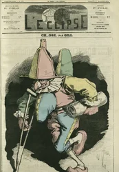 Ch... atreve-se, ilustração de um arlequim com um bico e com um chifre no estômago e nas costas. Capa em "L