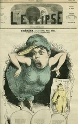 Emma Valendon dit Theresa (1837-1913), cantora em "The Tyrolean ducks", no Gaite Theatre. Capa em "L