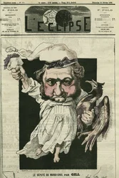 Eugène Rouher (1814-1884), político francês, líder do partido bonapartista. Capa de «L