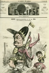 Florimond Ronger dit Herve (1825-1892), compositor francês, autor, actor, faz o papel de Chilperic no Theatre des Folies-Dramatiques. Capa em "L