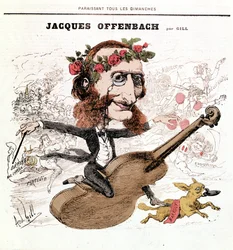 Jacques Offenbach (1819 - 1880), Cartoon de Gill