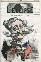 Jules Noriac (1827-1882), escritor, crítico e jornalista francês. Capa em "L