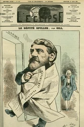 Retrato de Eugene Spuller (1835-1896), advogado francês, jounalista, escritor e político. Capa em "L