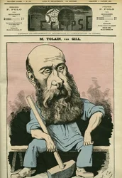 Retrato de Henri Louis Tolain (1828-1897), gravador e político francês. Capa em "L