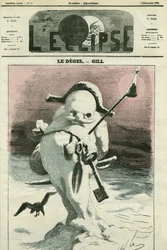 O degelo, evocação da situação política do governo de Napoleão III, "a França quer mais liberdade". Capa em "L