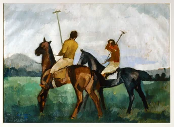 Jogadores de pólo (pintura sobre tela)