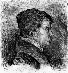 Autorretrato de André Marie Ampere, século XIX (gravura)