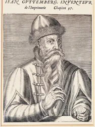 Retrato de Johann Gutenberg (Mainz, cerca de 1394-1399-Mainz