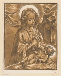 Maria adora a criança Cristo