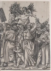 Seção B: Isaac, Noah e outras figuras, de The Triumph of Christ, 1836.