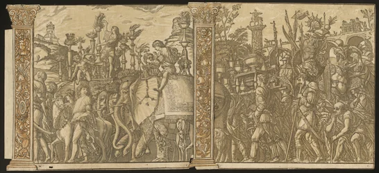 O Triunfo de Júlio César [nº 5 e 6 mais 2 colunas], 1599.