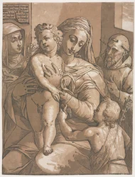 Virgem e Menino com São João, Santa Catarina de Siena e São Francisco, 1585.