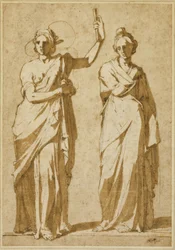 Duas figuras femininas de pé (Estudos sobre a estatuária clássica)