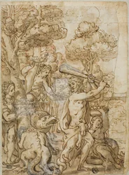 Hércules Matando a Serpente Ladon no Jardim das Hespérides