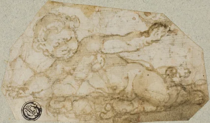 Putto com grinalda
