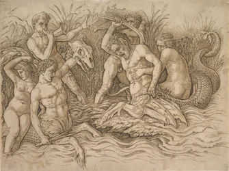Batalha dos Deuses do Mar metade direita, ca. 1485-88.
