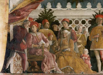 Lodovico Gonzaga e família com cortesãos (fresco)
