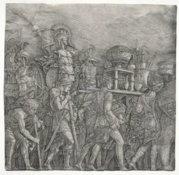 Os triunfos de César: os porta-espartilhos, c. 1495
