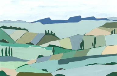 Charmin hills, 2024 (acrílico sobre papel)