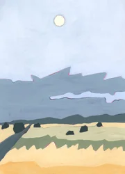 Paisagem de sonho, 2024 (acrílico sobre papel)