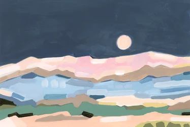 Moonlight valley, 2024 (acrílico sobre papel)